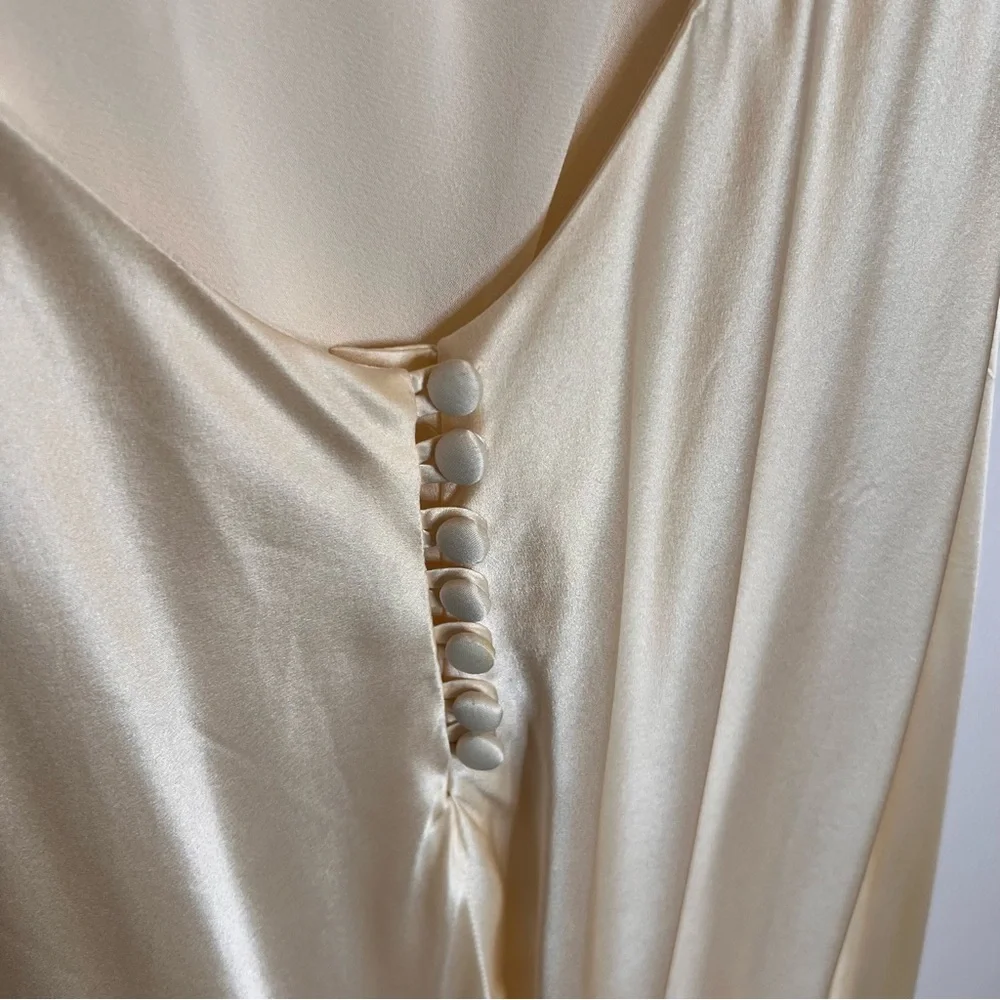 NWT REFORMATION Jeany‎ Silk Maxi Dress in Fior Di Latte. Size Medium - Picture 10 of 13